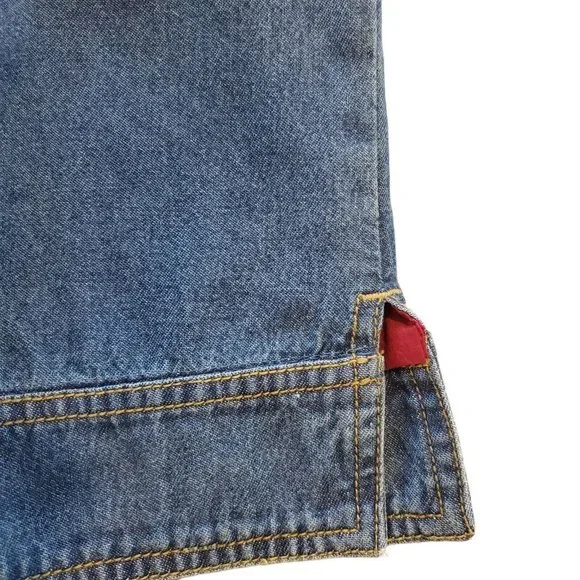 Vintage 90s Denim Velvet Tapestry‎ Jacket Patchwork Blue Paisley Sz Small Petite - Picture 5 of 8